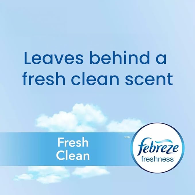 Glad Medium Trash Bags, 8 Gallon, Febreze Fresh Clean Garbage Bags, With Odor Control and Drawstring, 80 Count