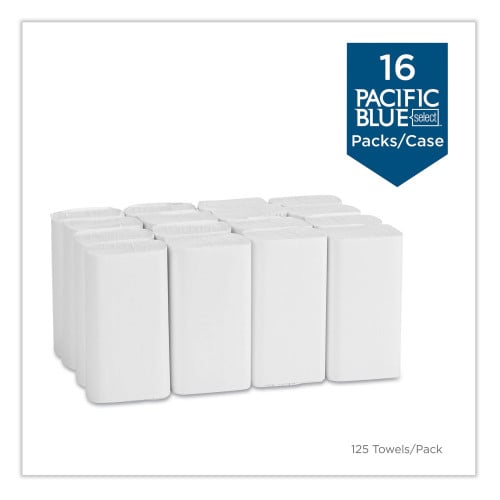 Pacific Blue® Select Multifold Paper Towels, 2-Ply, White, 2000 Towels (21000)