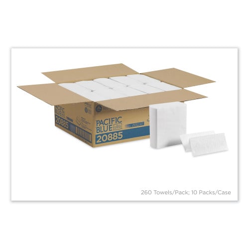 Pacific Blue™ Ultra Z-Fold Paper Towels, 1-Ply, White, 2600 Towels (20885)