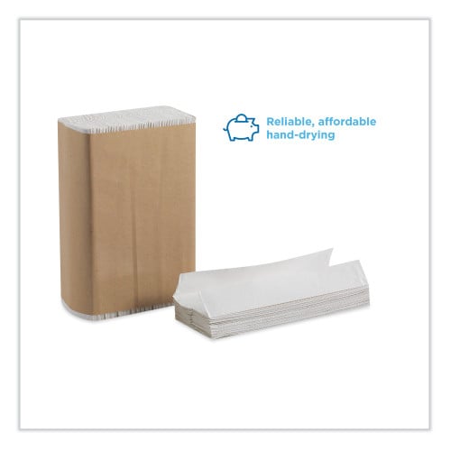 Pacific Blue™ Basic Multifold Paper Towels, 1-Ply, White, 4000 Towels (20204)