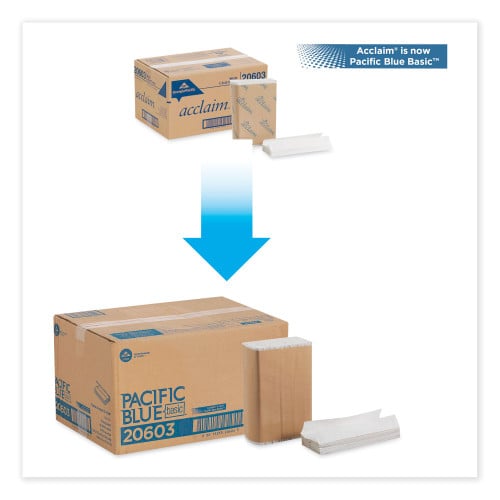 Pacific Blue™ Basic C-Fold Paper Towels, 1-Ply, White, 2400 Towels (20603)