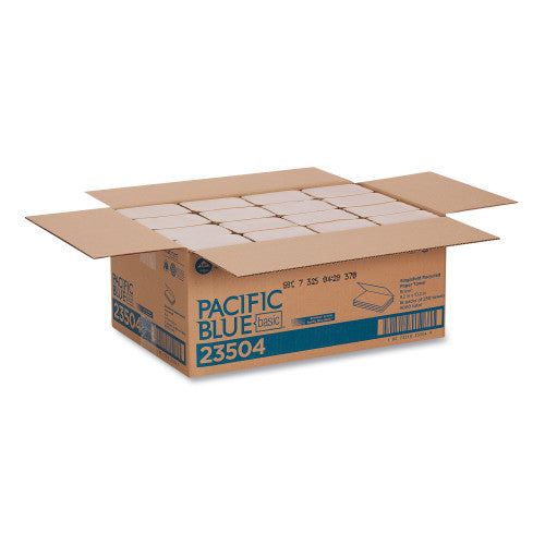 Pacific Blue® Singlefold Paper Towels, 1-Ply, Brown, 4000 Towels (23504)