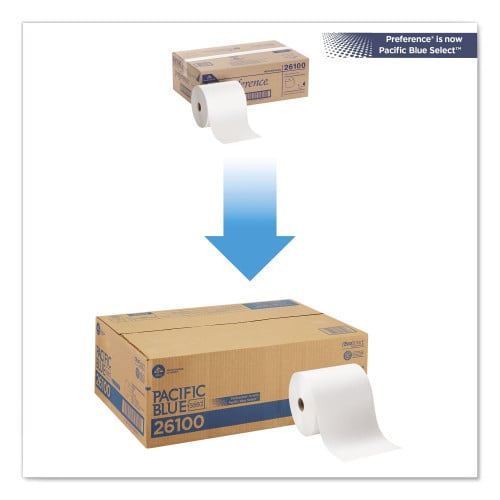 Pacific Blue® Hardwound Roll Paper Towels, White, 1,000-ft. 6 Rolls (26100)