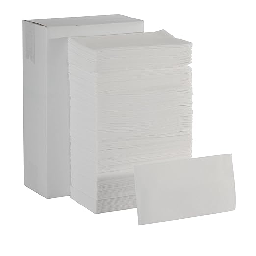 Dixie Ultra 1/6-Fold Linen Replacement Paper Napkins By GP PRO, White, 800 Count (200 Disposable Napkins Per Pack, 4 Packs Per Case), 92113