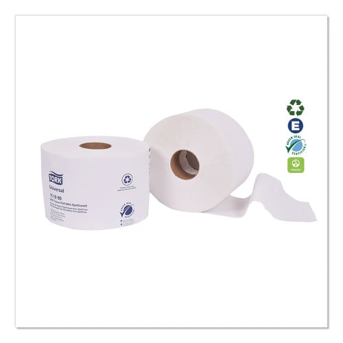 Tork® Universal Opticore Toilet Paper Rolls, 2-Ply, White, 36 Rolls (161990)