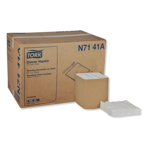 Tork® Universal Dinner Napkins, White, 334 Napkin Pack, 12 Packs (N7141A)