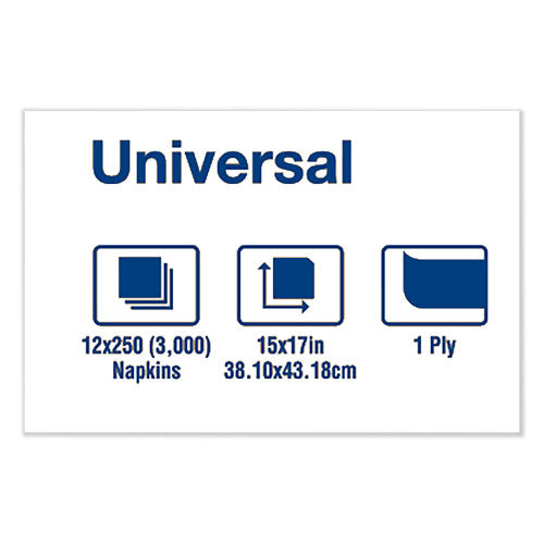 Tork® Universal Dinner Napkins, White, 250 Napkin Pack, 12 Packs (N5181A)