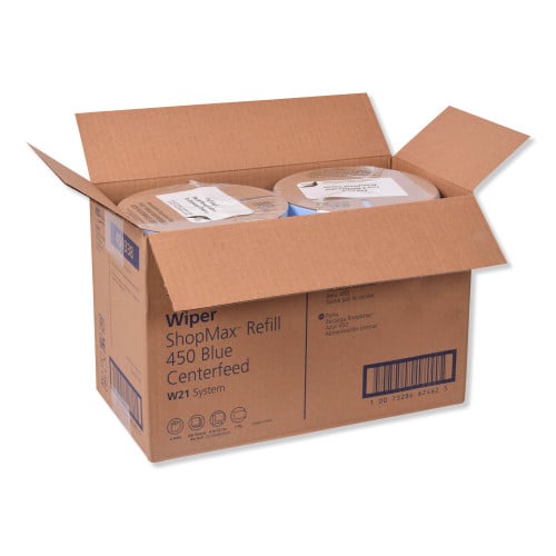 Tork® Centerfeed ShopMax Wiper 450, Blue, 200 wipers, 2 Rolls (450338)