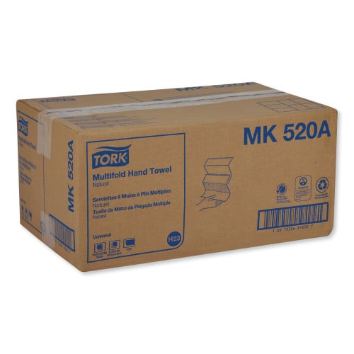 Tork® Multifold Paper Towels, 1-Ply, Brown, 4000 Towels (MK520A)