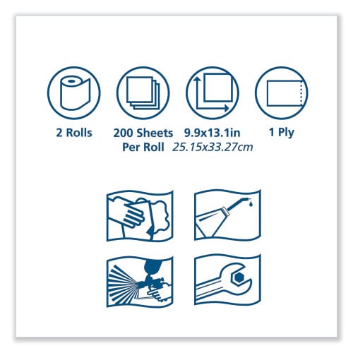 Tork® Centerfeed ShopMax Wiper 450, Blue, 200 wipers, 2 Rolls (450338)