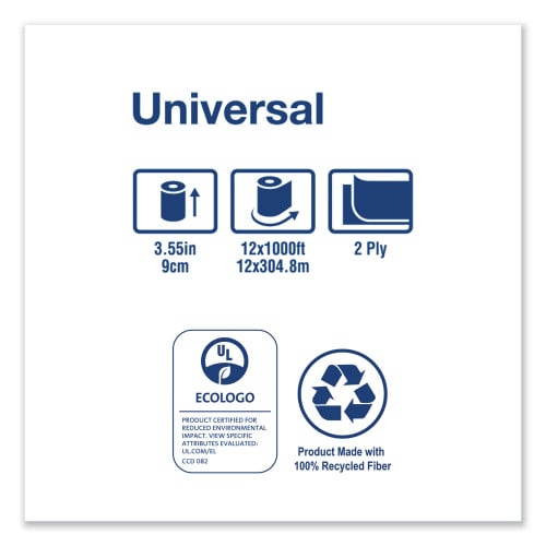 Tork® Jumbo Toilet Paper, 2-Ply, White, 1000-ft., 12 Rolls (TJ0922A)