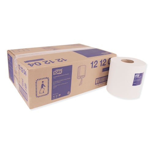 Tork® Center-Pull Paper Hand Towels, White, 2-Ply, 6 Rolls (121204)