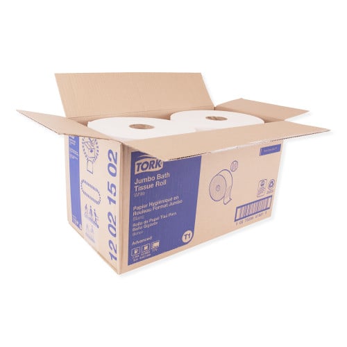 Tork® Advanced Jumbo Toilet Paper, 2-Ply, White, 1600-ft., 6 Rolls (12021502)
