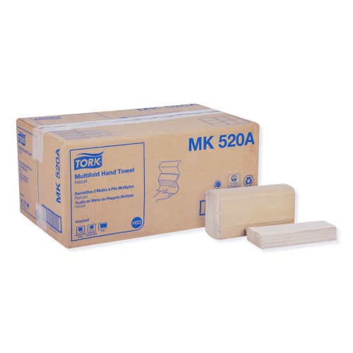 Tork® Multifold Paper Towels, 1-Ply, Brown, 4000 Towels (MK520A)