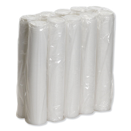 Dixie Dome Hot Drink Lids, Fits 8 oz Cups, White, 100/Sleeve, 10 Sleeves/Carton (D9538)