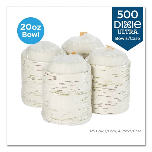 Dixie Pathways Heavyweight Paper Bowls, 20 oz, Green/Burgundy, 500/Carton (SX20PATH)