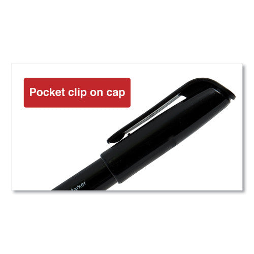 Universal Pen-Style Permanent Marker Value Pack, Fine Bullet Tip, Black, 60/Pack (UNV07074)