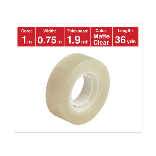 Universal Invisible Tape, 1" Core, 0.75" x 36 yds, Clear (UNV83436)
