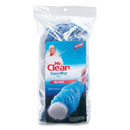 Mr. Clean SuperMop with Magic Eraser Mop Refill, Cotton, Blue (446997)
