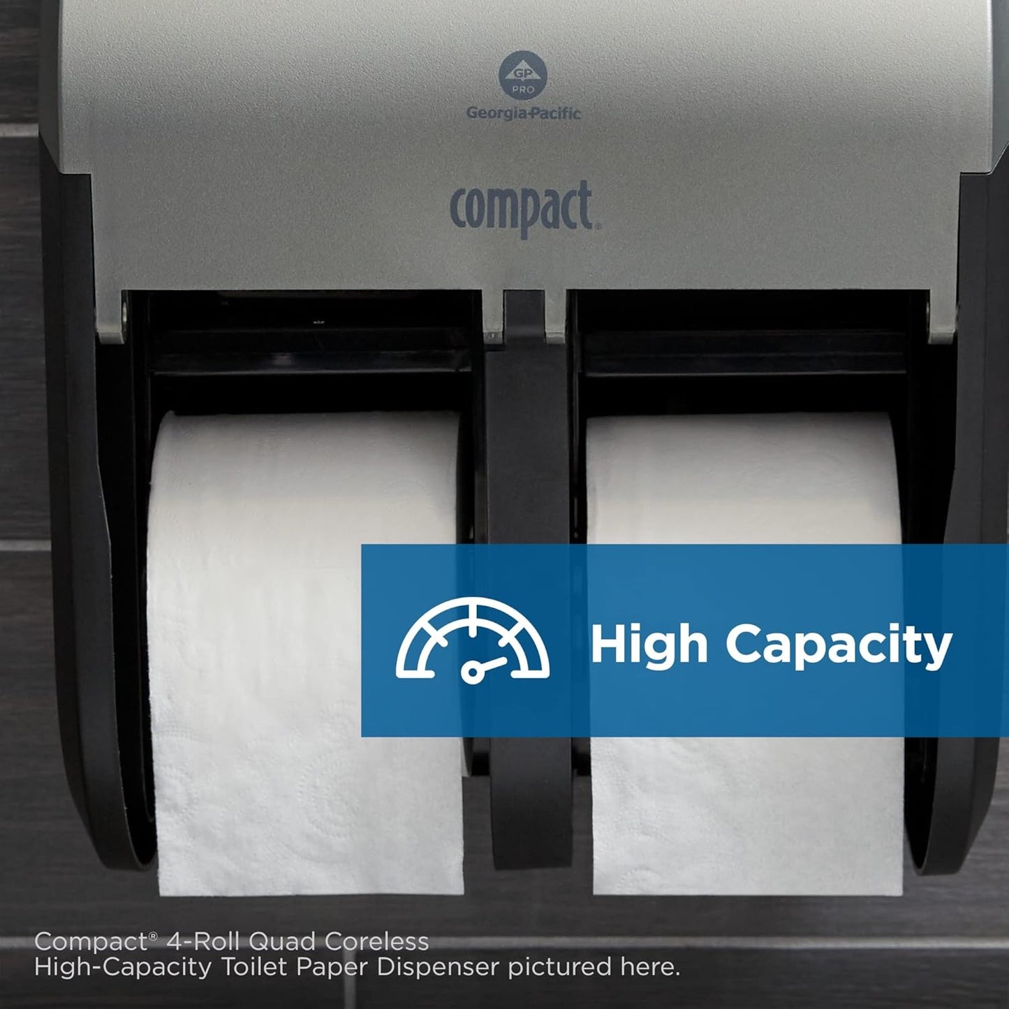 Georgia-Pacific Angel Soft Professional Series Compact Premium Embossed Coreless 2-Ply High-Capacity Toilet Paper by GP PRO,White,19371,750 Sheets Per Roll,36 Rolls Per Case