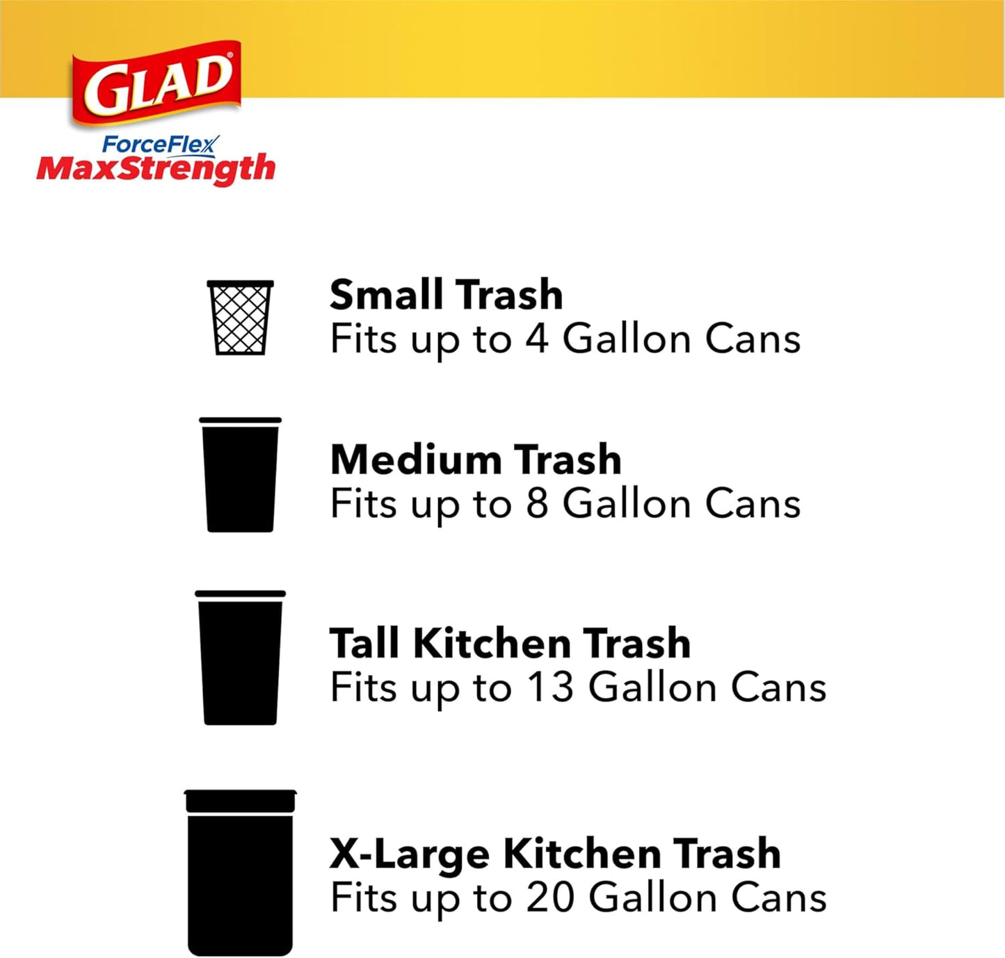 Glad ForceFlex MaxStrength Tall Kitchen Drawstring Trash Bags, 13 Gallon, Sweet Citron Lime with Febreze Freshness, 34 Count, Package May Vary