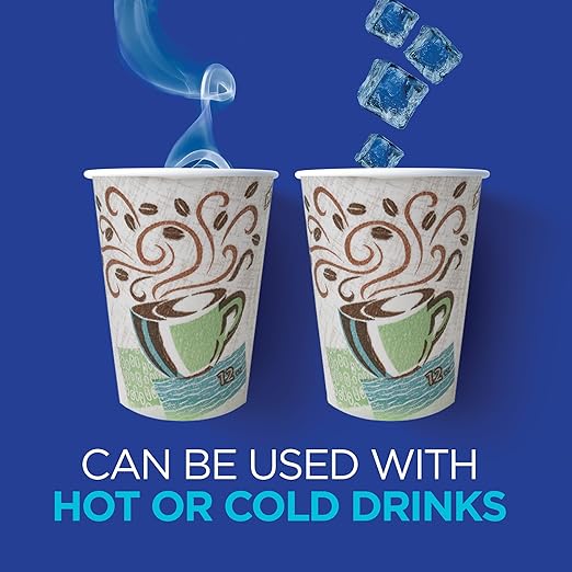 Dixie PerfecTouch 16 oz. Insulated Paper Hot Coffee Cup by GP PRO (Georgia-Pacific), Coffee Haze, 5356DX, 500 Count (25 Cups Per Sleeve, 20 Sleeves Per Case), Coffee Haze Design