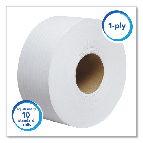 Scott Essential JRT Jumbo Roll Bathroom Tissue, Septic Safe, 1-Ply, White, 3.55" x 2,000 ft, 12 Rolls/Carton (07223)
