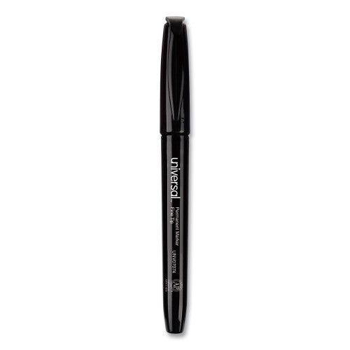 Universal Pen-Style Permanent Marker Value Pack, Fine Bullet Tip, Black, 60/Pack (UNV07074)