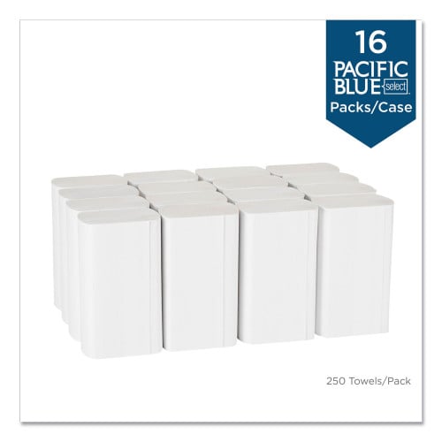Pacific Blue™ Multifold Paper Towels, 1-Ply, White, 4000 Towels (20389)