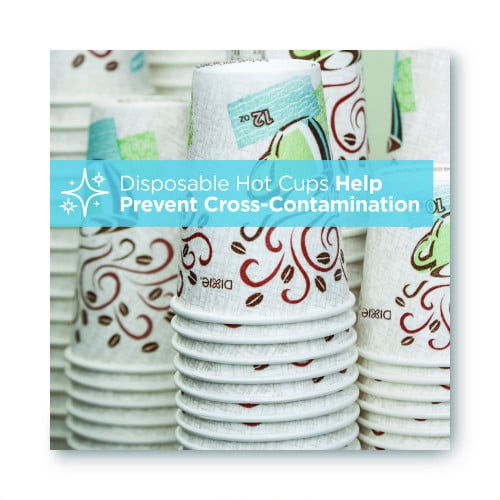 Dixie PerfecTouch Paper Hot Cups, 20 oz, Coffee Haze Design, 25/Pack (5320CDPK)