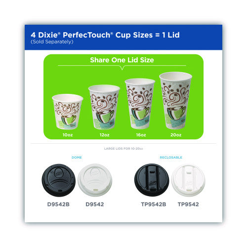 Dixie PerfecTouch Paper Hot Cups, 20 oz, Coffee Haze Design, 25/Pack (5320CDPK)