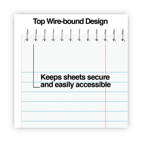 Universal Steno Pads, Gregg Rule, Red Cover, 80 White 6 x 9 Sheets, 6/Pack (UNV96920PK)