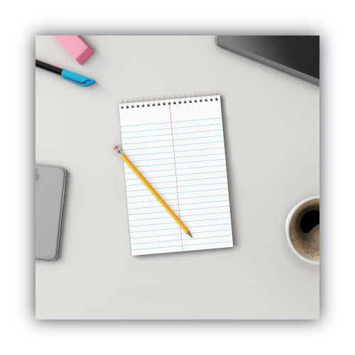 Universal Steno Pads, Gregg Rule, Red Cover, 80 White 6 x 9 Sheets, 6/Pack (UNV96920PK)