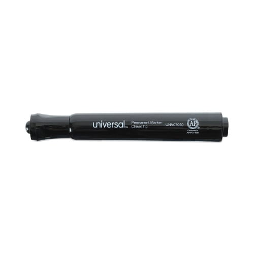 Universal Chisel Tip Permanent Marker Value Pack, Broad Chisel Tip, Black, 36/Pack (UNV07050)