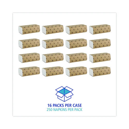 Boardwalk® Multifold Paper Towels, 1-Ply, White, 4000 Towels
