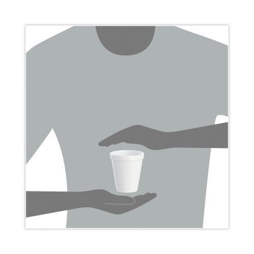 Dart Foam Drink Cups, 8 oz, White, 25/Bag, 40 Bags/Carton (8J8)