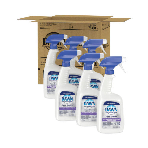 Dawn Liquid Ready-To-Use Grease Fighting Power Dissolver Spray, 32 oz Trigger On Spray Bottle, 6/Carton (75330)