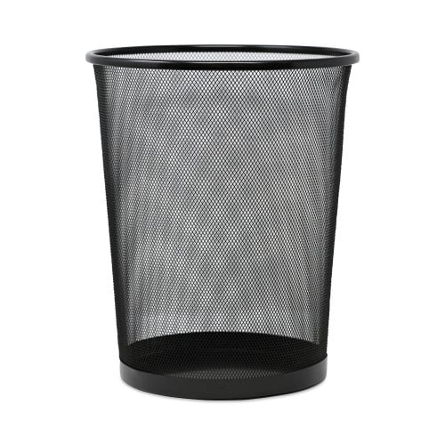 Universal Mesh Wastebasket, 18 qt, Steel Mesh, Black (UNV20008)