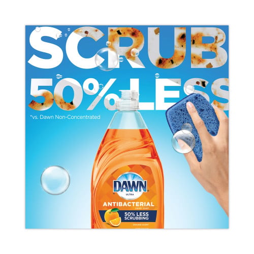 Dawn Ultra Antibacterial Dishwashing Liquid, Orange Scent, 38 oz Bottle, 8/Carton (01659)