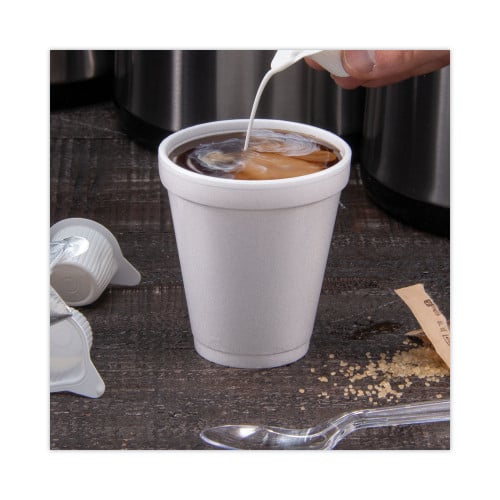 Dart Foam Drink Cups, 8 oz, White, 25/Pack (8J8BG)