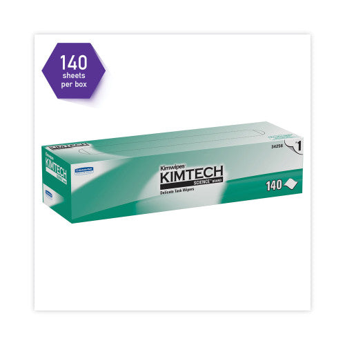 Kimtech Kimwipes Delicate Task Wipers, 1-Ply, 14.7 x 16.6, Unscented, White, 144/Box, 15 Boxes/Carton (34256CT)