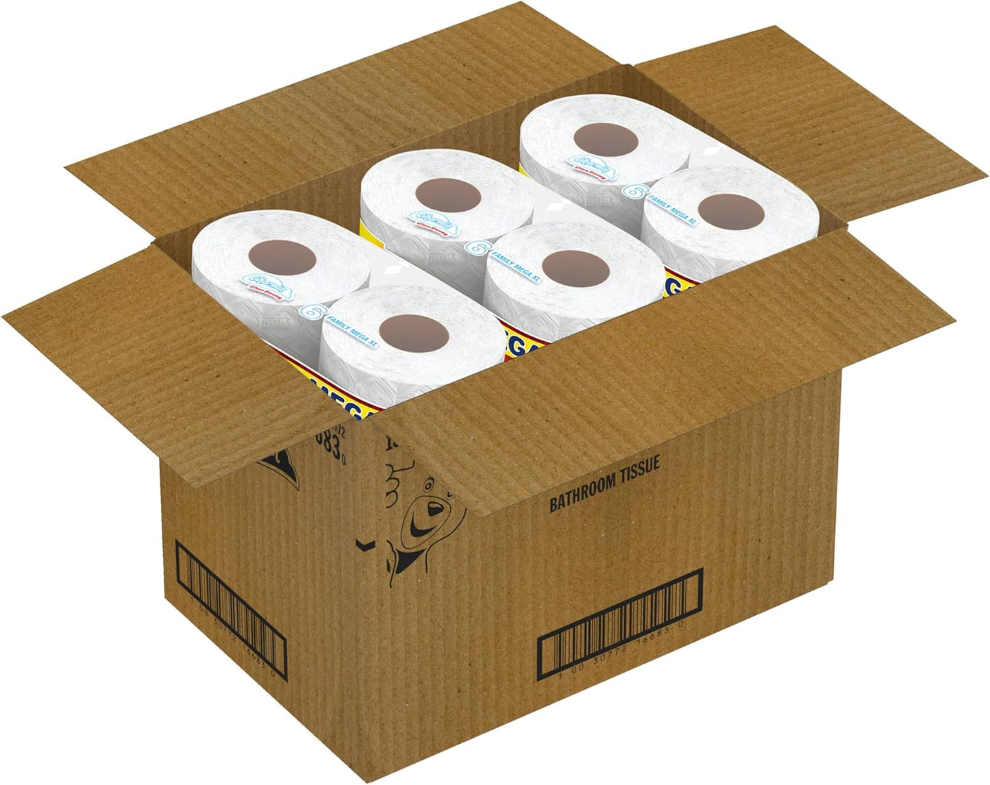 Charmin Toilet Paper Ultra Strong Clean Touch, 18 Family Mega XL Rolls = 126 Regular Rolls