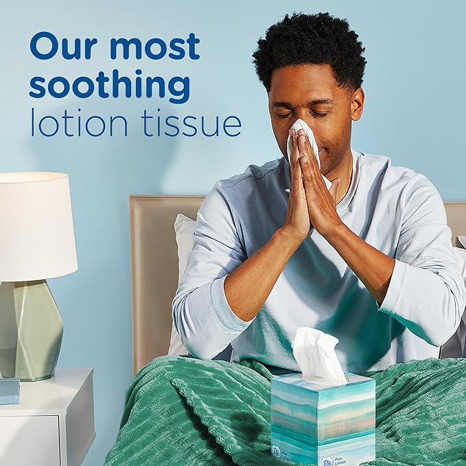 Puffs Plus Lotion Facial Tissue, 18 Cubes, 56 Tissues Per Box