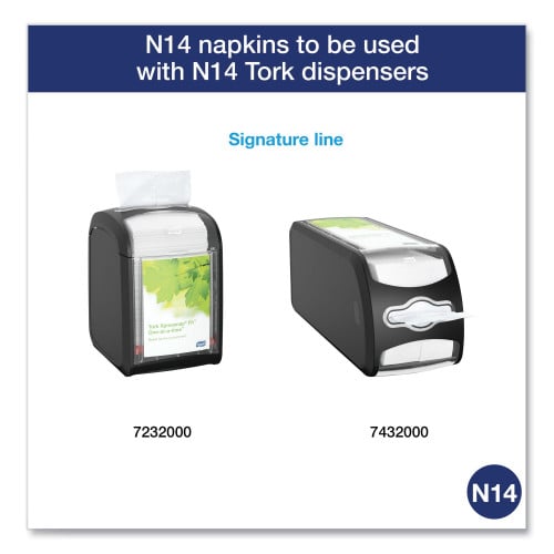 Tork® Xpressnap Fit Interfold Napkins, 2-Ply, White, 120 Napkin Pack, 36 Packs (DX800)