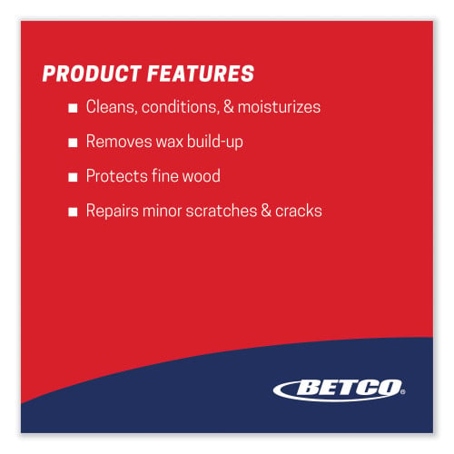 Betco Lemon Furniture Polish, Lemon Scent, 19 oz Aerosol Can, 12/Carton (602300)