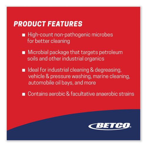 Betco BioActive Solutions Grease Solv, Orange Scent, 1 gal Bottle, 4/Carton (26010400)