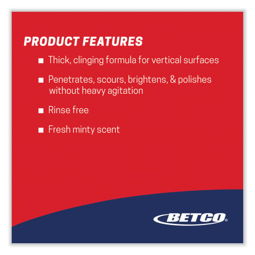 Betco Best Bet Liquid Creme Cleanser, Mint, 32 oz Bottle, 12/Carton (771200)
