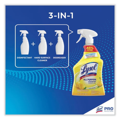 Lysol® All-Purpose Cleaner, Lemon, 32 oz. Spray Bottle (75352EA)