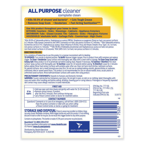 Lysol® All-Purpose Cleaner, Lemon, 32 oz. Spray Bottle (75352EA)