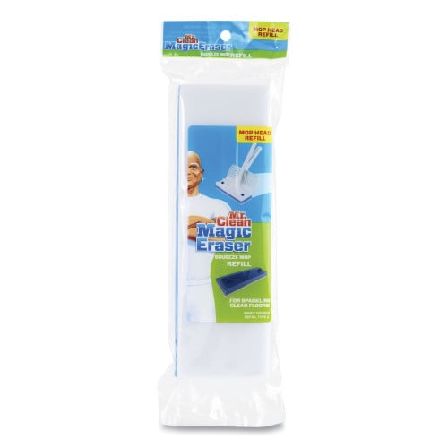 Mr. Clean Magic Eraser Squeeze Mop Refill, Foam, 9.9 x 3.4 x 1.6, White/Blue (446615)
